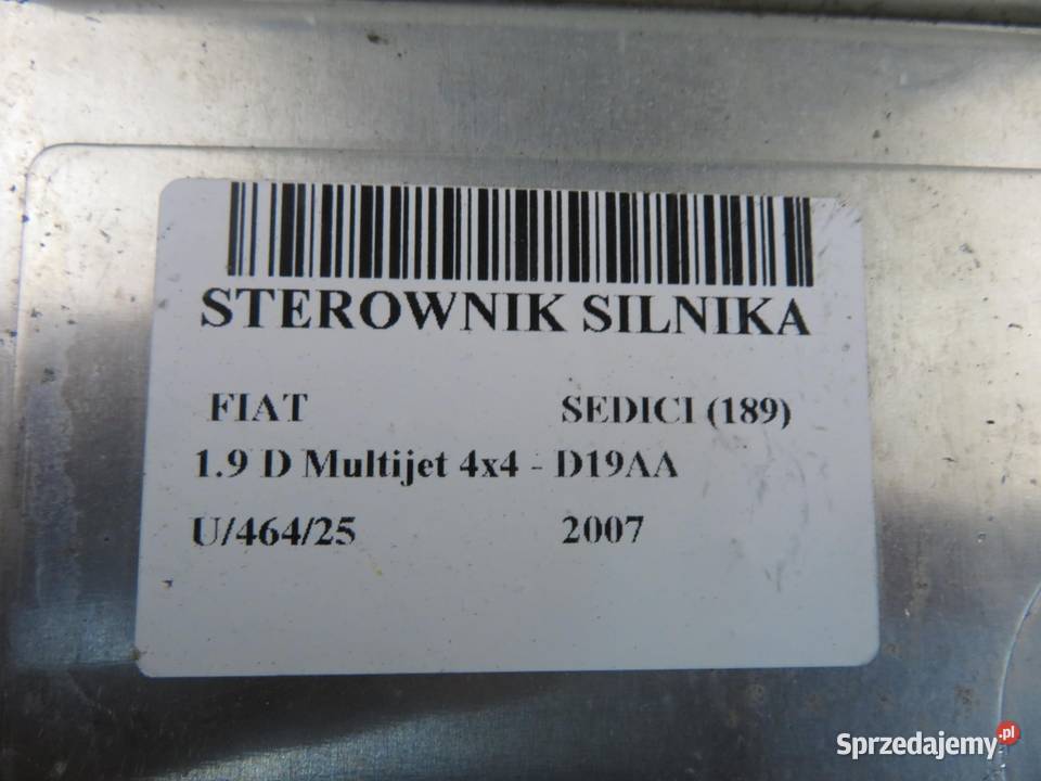 STEROWNIK FIAT SEDICI 189 19 D Multijet