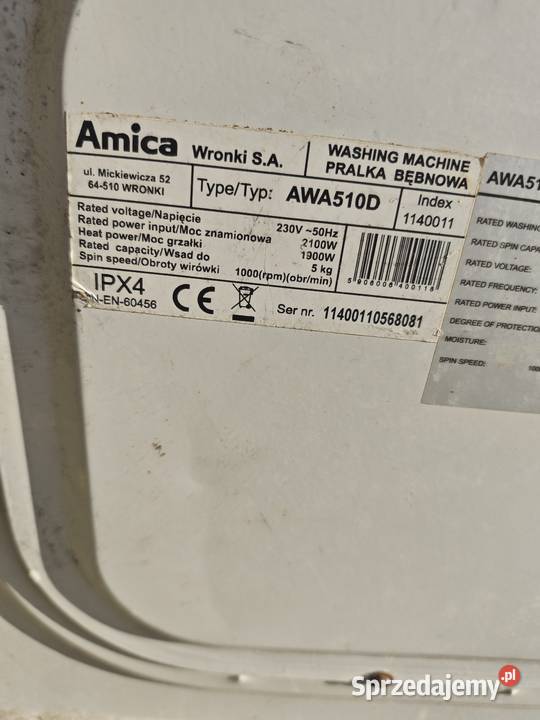 Grzałka z czujnikiem temperatury Amica awa510d podkarpackie Rzeszów