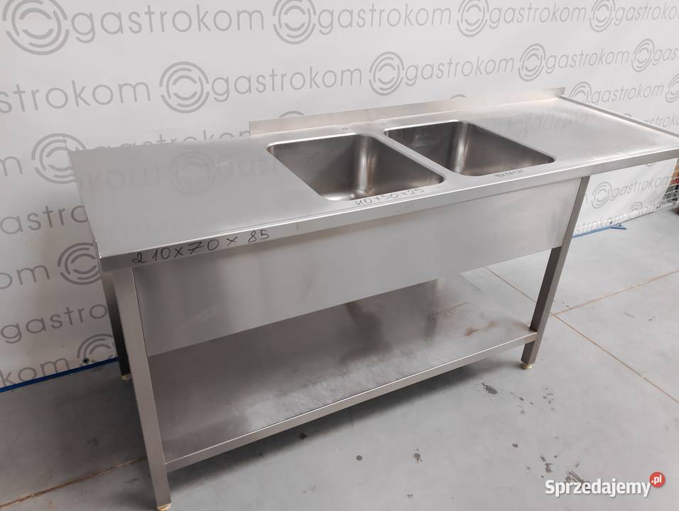 Stół z 2 zlewami i miejscem pod zmywarkę 210x70 Wrocław