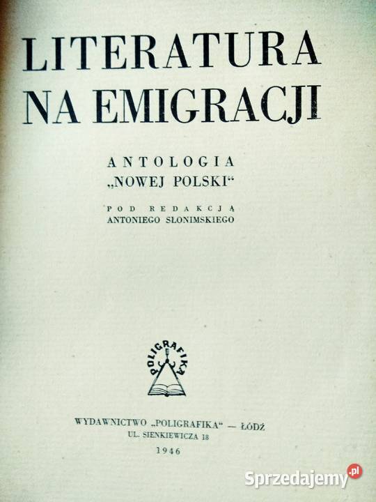 Unikatowe książki Literatura na Emigracji