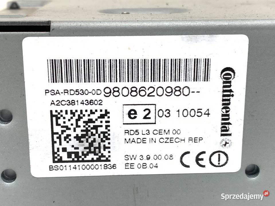 RADIO CITROEN C4 II 9808620980 ODTWARZACZ