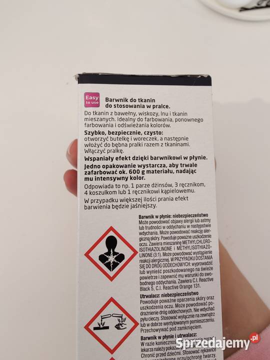 Barwnik do tkanin Aksamitna czerń lubuskie Gorzów Wielkopolski sprzedam