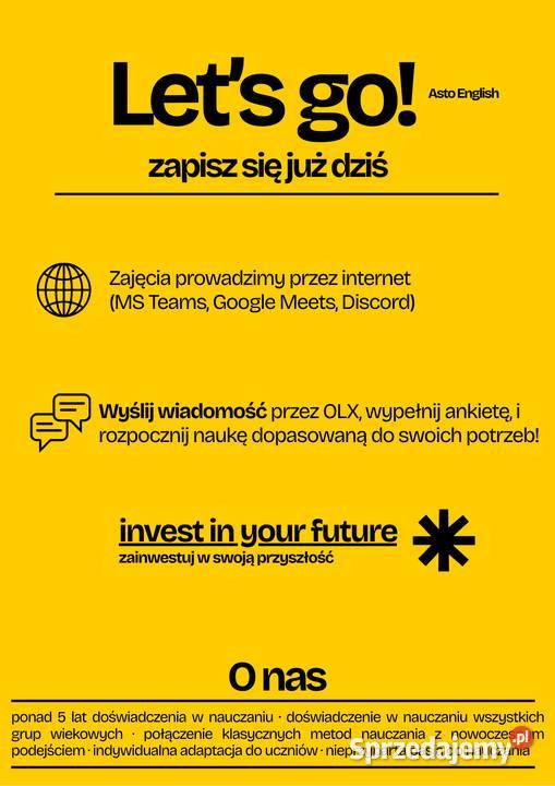 Korepetycje Angielski 5 lat doświadczenia Online Dębica