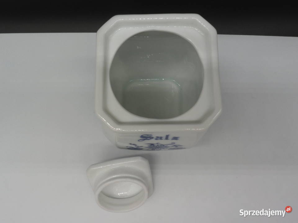 Porcelanowy Pojemnik Kuchenny na Sól Wzór wielkopolskie Raszków sprzedam