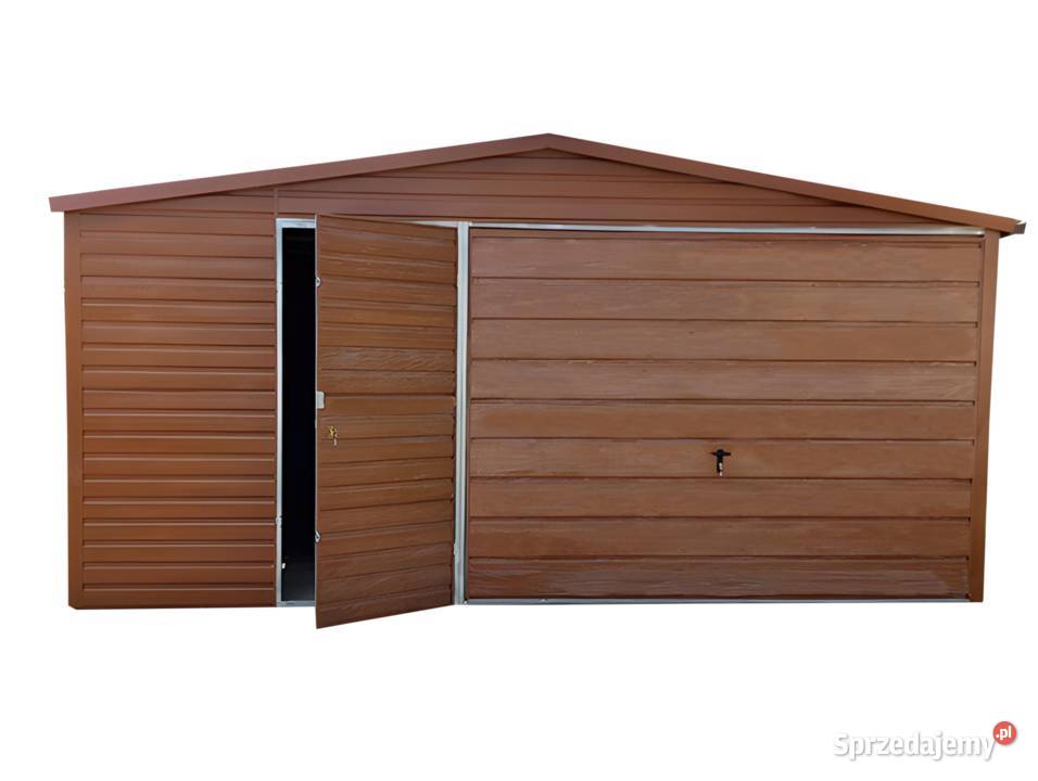 Garaż Blaszany drewnopodobny 5x5m PREMIUM Ełk