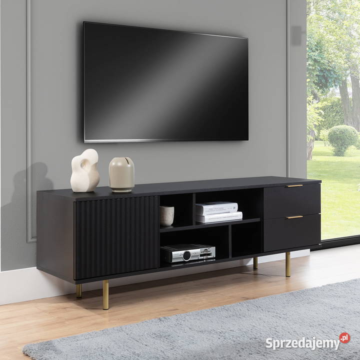 Szafka pod telewizor 150x52x41 czarna Wieruszów