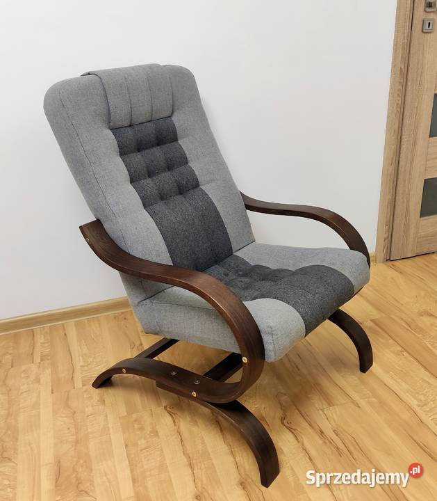 FOTEL BUJANY FINKA MAJA NA STELAŻU Krzyżakowym