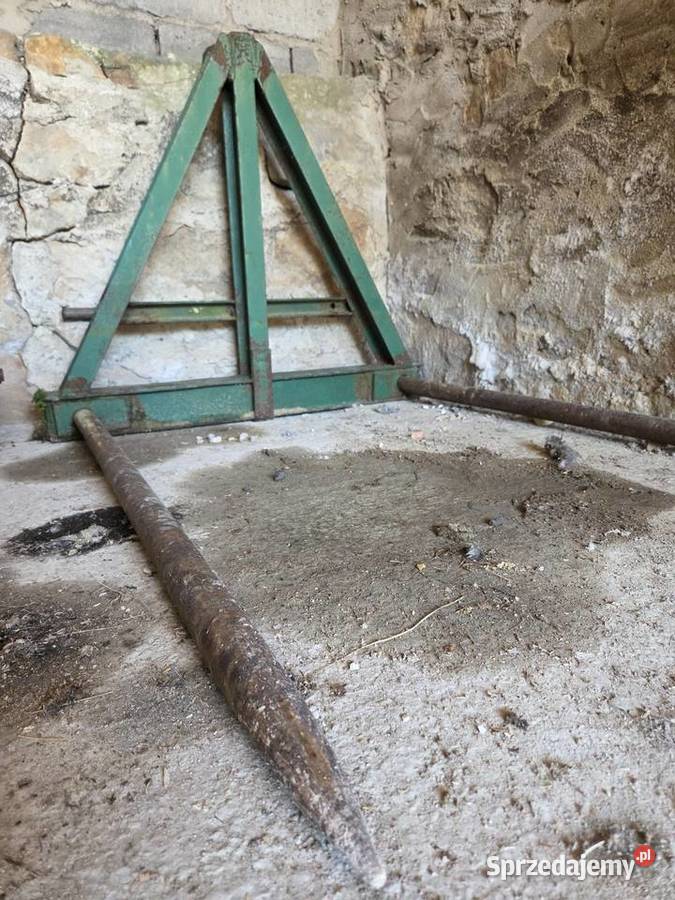 Widły na podnośnik ciągnika do bel palet SOLIDNE Ładowacze czołowe Wielgomłyny