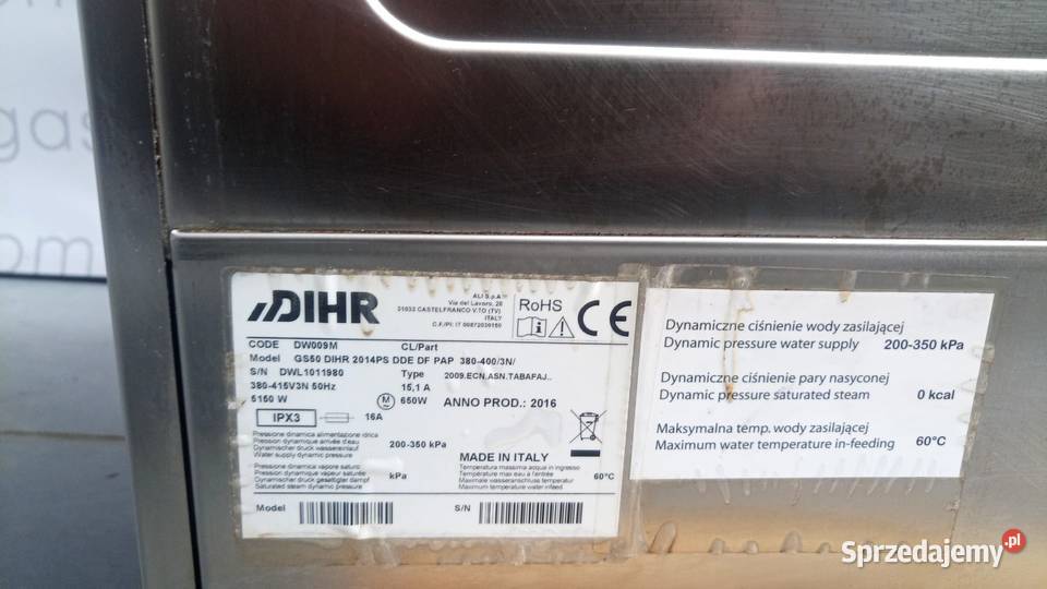 Zmywarka Dihr DW009M kosz 50x50 2 Doz 400V z Gastronomia Wrocław