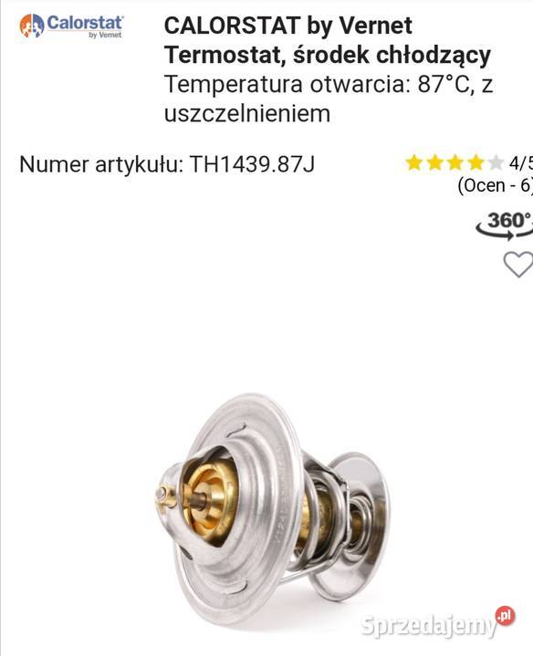 Termostat TH1439 87J VW SKODA FORD NOWY kujawsko-pomorskie Świecie
