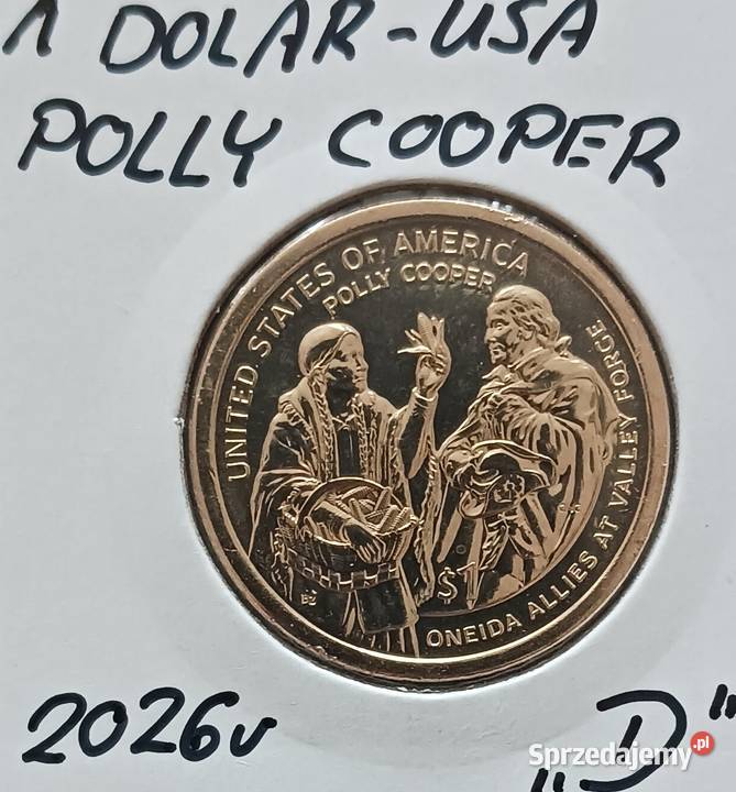 1 Dolar Indianka Sacagawea Polly Coopermen D Konin