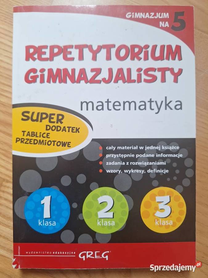 Matematyka Repetytorium gimnazjalisty Matematyka pomorskie Gdańsk sprzedam