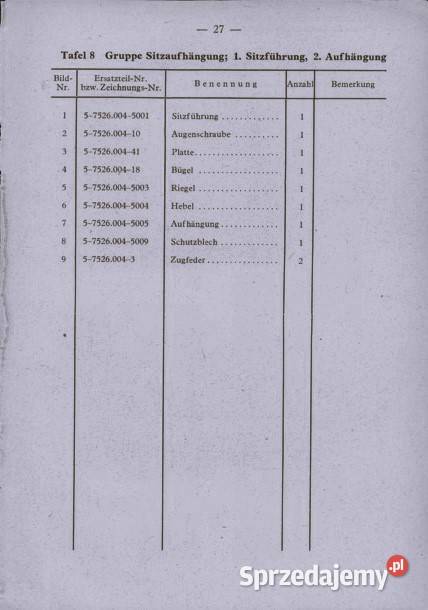 2 Schwebelafette 38 opis instrukcja obsługi Militaria Lębork