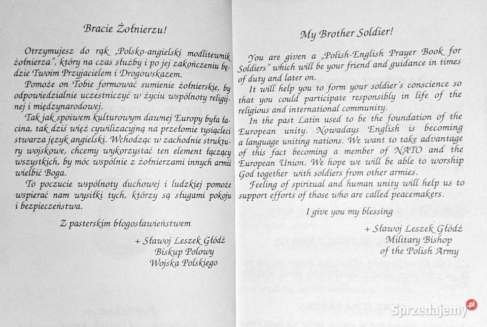 Polsko angielski modlitewnik żołnierza T Płoski Chełm