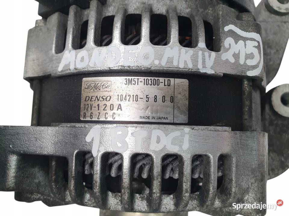 ALTERNATOR Ford Mondeo IV 18 TDCi 3M5T10300LD osobowe Motoryzacja