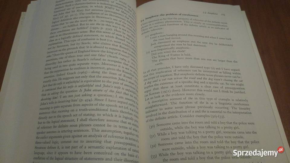 Presupposition and the delimitation of semantcis Gdańsk sprzedam