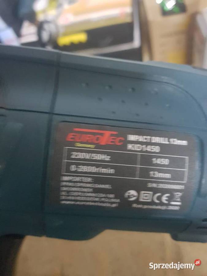 MOCNA WIERTARKA UDAROWA 13MM 1450W EUROTEC 13MM Głogowa