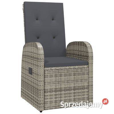 vidaXL Rozkładane fotele ogrodowe 2 poduszki Krzesła ogrodowe