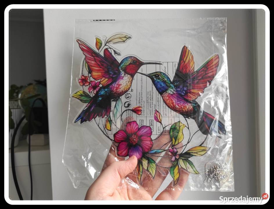 Witraż ozdoba dekoracja okienna ptaki kolibry Płock