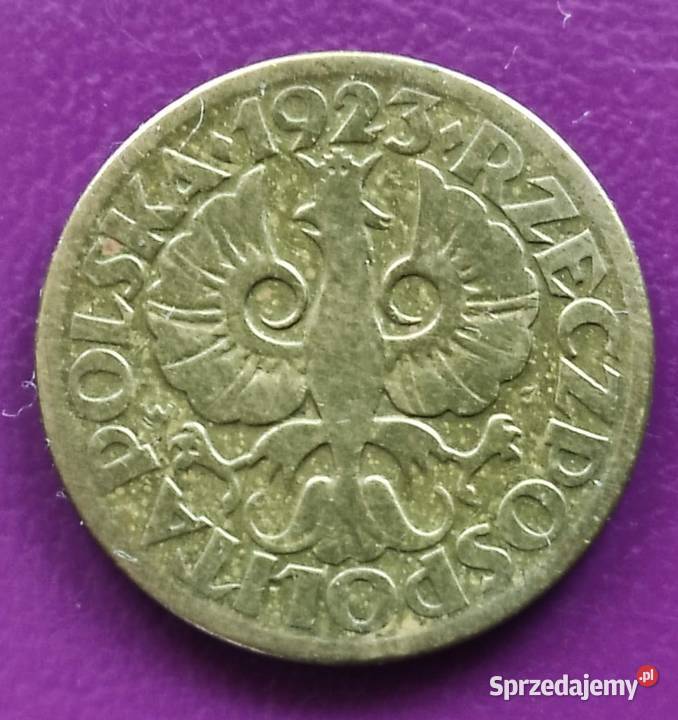 Moneta przedwojenna II RP 5 groszy 1923 Oryginał Pruszków