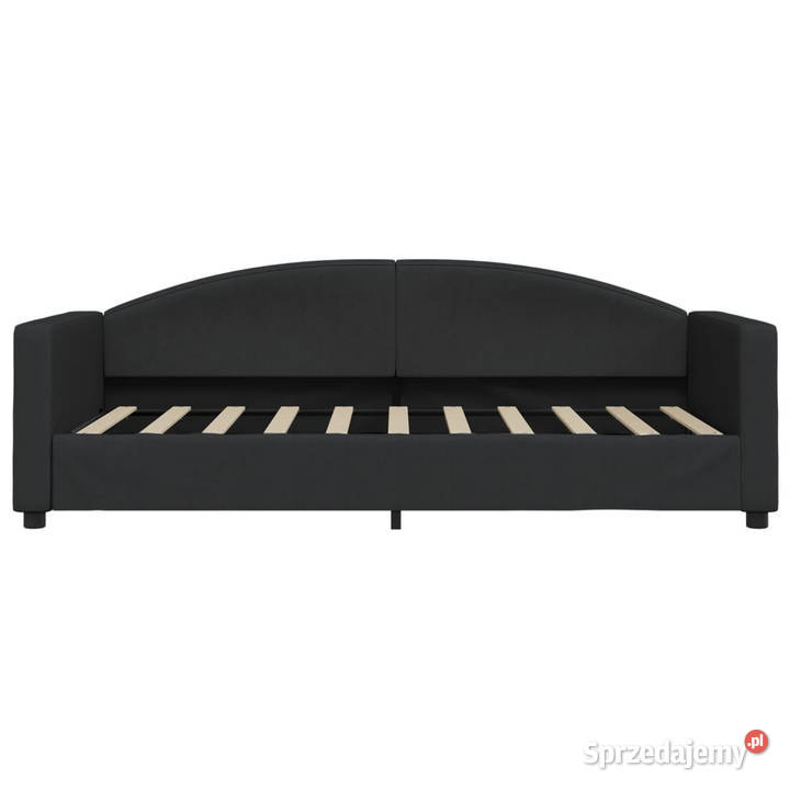 Sofa z funkcją spania czarna obita tkaniną Warszawa sprzedam