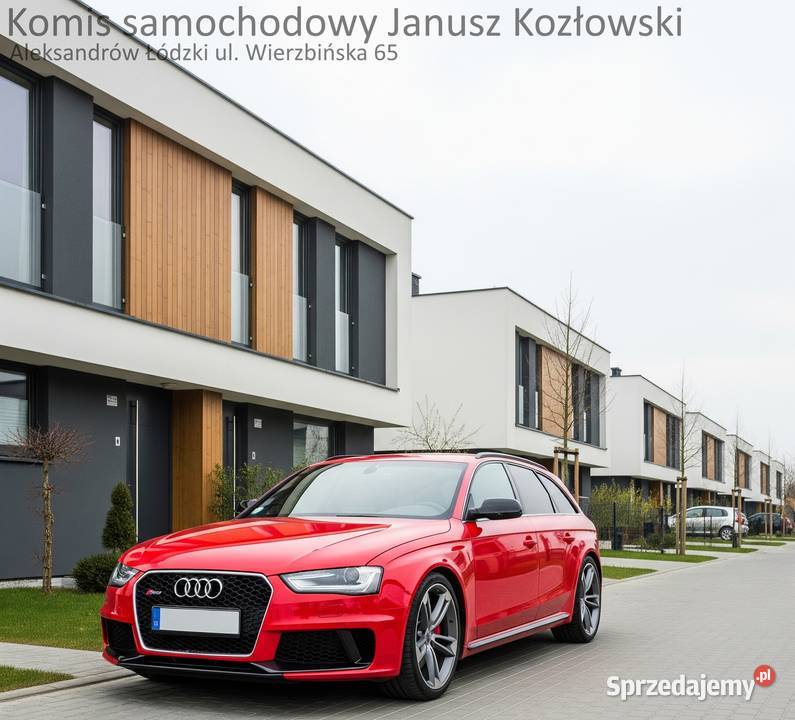 Audi RS4 Avant 2014 czerwony stan techniczny łódzkie Aleksandrów Łódzki