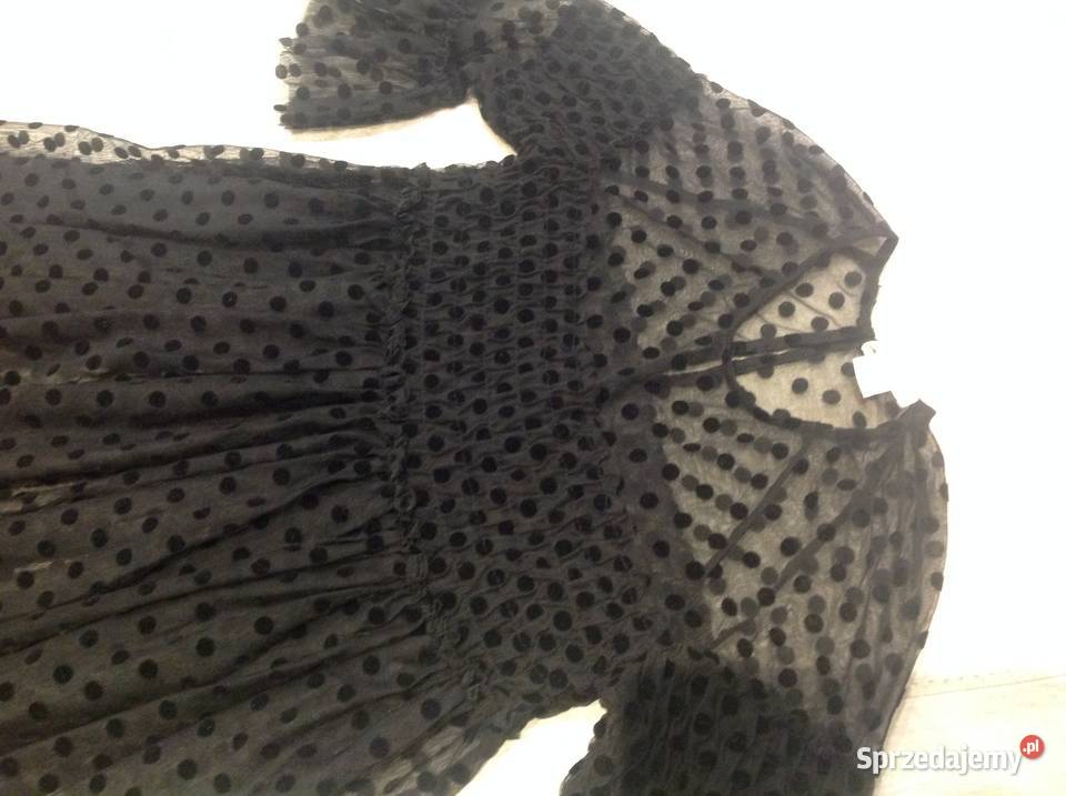 Sukienka Tiulowa Damska Czarna HM r XS grochy czarny lubuskie Nowa Sól sprzedam