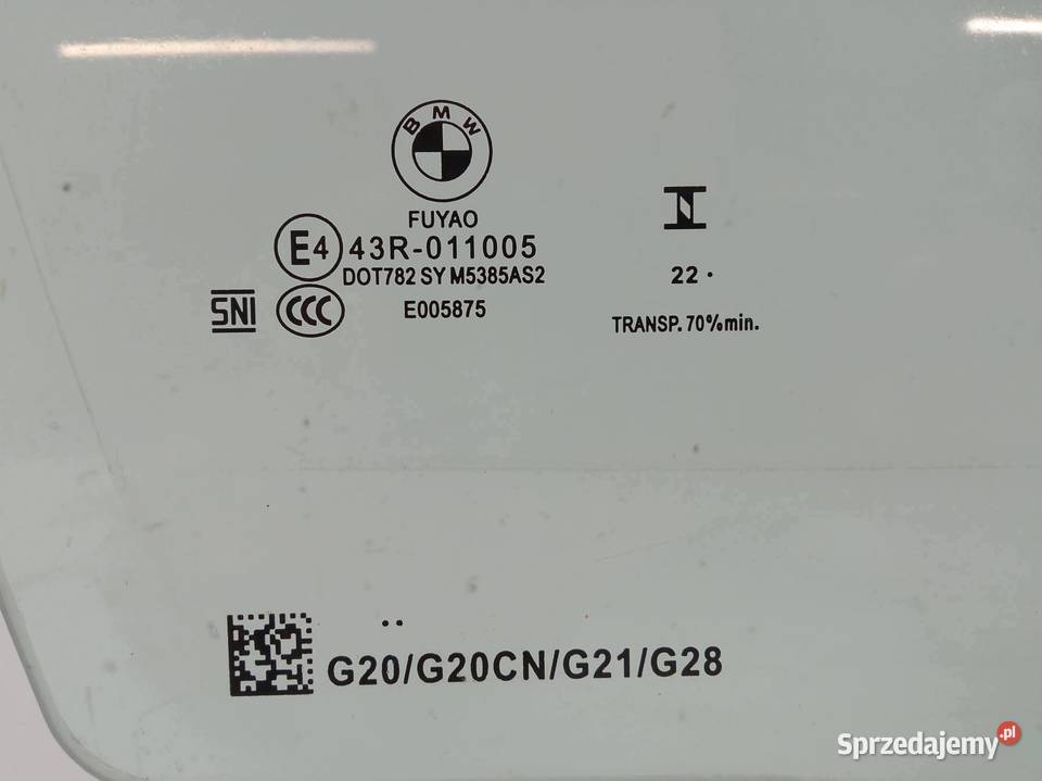 SZYBA DRZWI PRAWY PRZÓD 43R011005 Bmw Seria 3 sprzedam