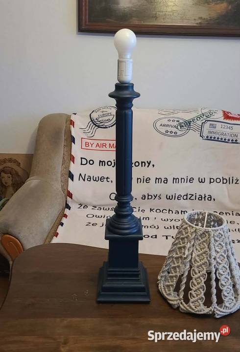 Lampa toczona z drewna mazowieckie Mława