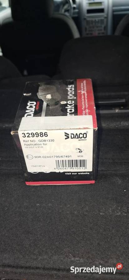 Nowe tarcze i klocki firmy Daco Tarcze hamulcowe śląskie sprzedam