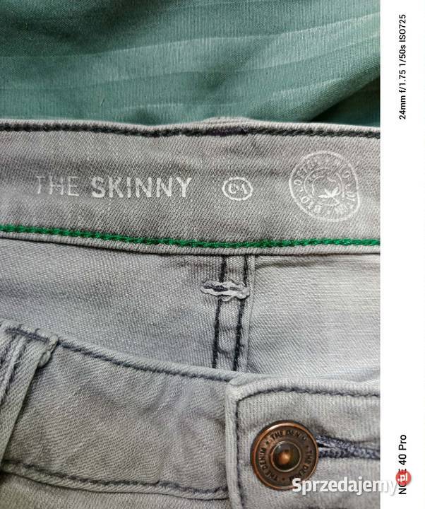 Szare jeansy straight leg bootcut EUR 40 Wejherowo