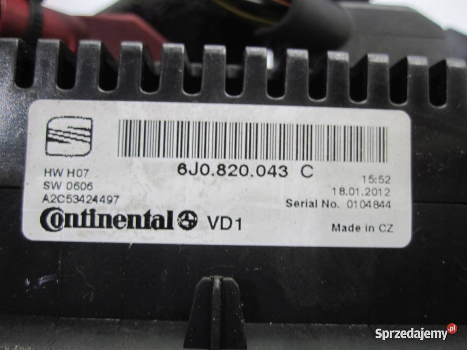 SEAT IBIZA IV 12r panel nawiewu 6J0820043C osobowe Kielce