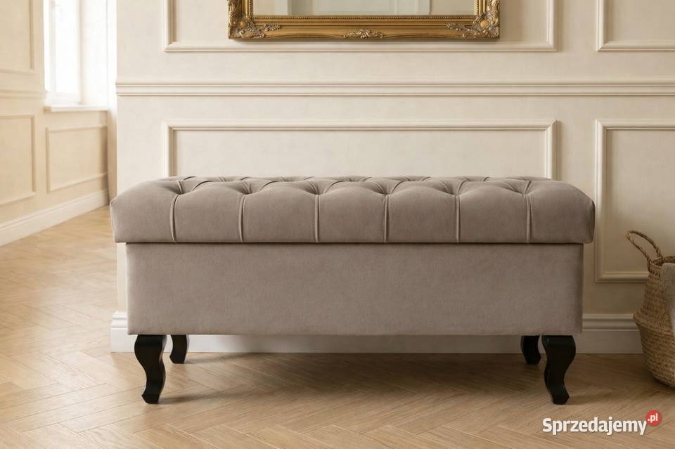 Pufa ludwik 80x40 ze schowkiem na nogach Lublin