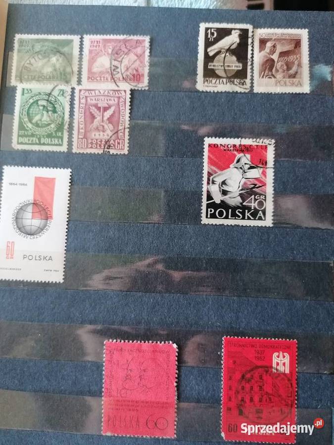 Album czerwony że znaczkami z lat 6070 cz 1 Filatelistyka Kraków sprzedam