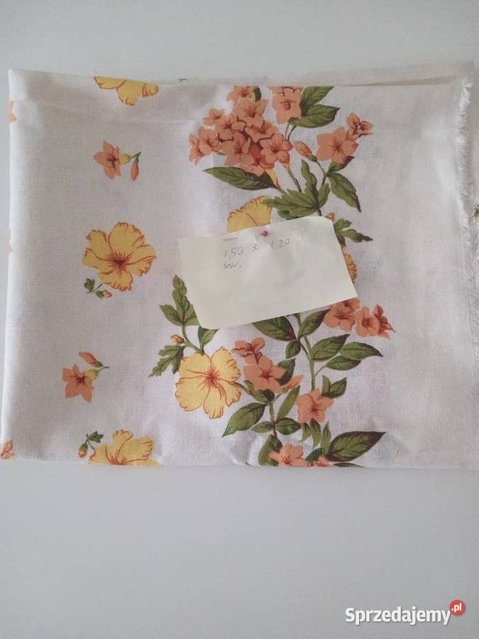 Materiał na obrus z czasów PRLu Mysłowice