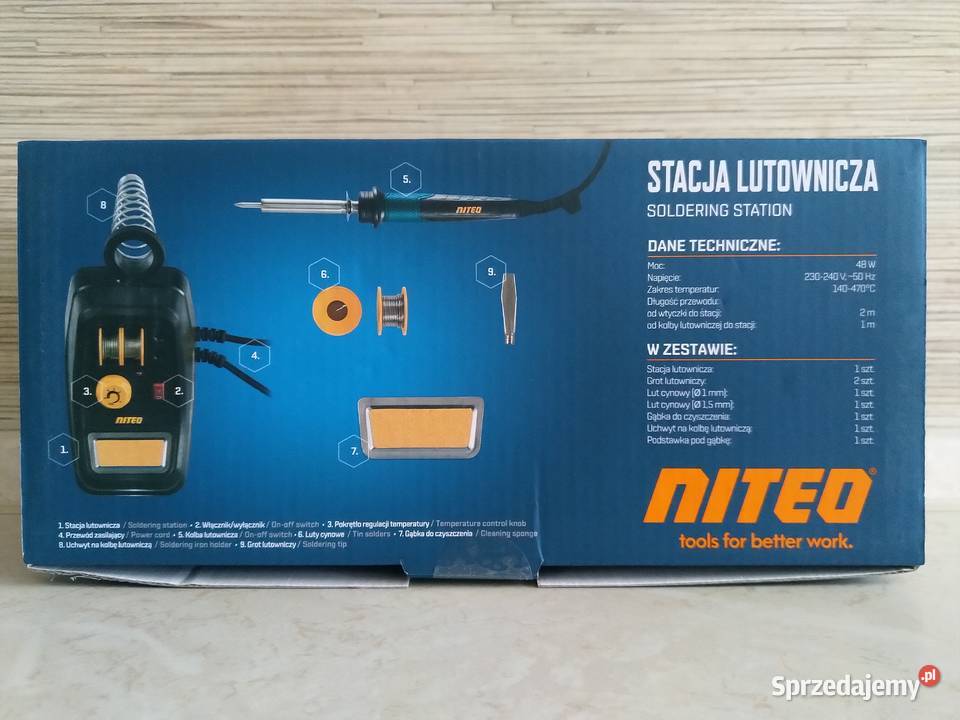 NAJTANIEJ Stacja Lutownicza 470st 48W Akcesoria Elektryczne