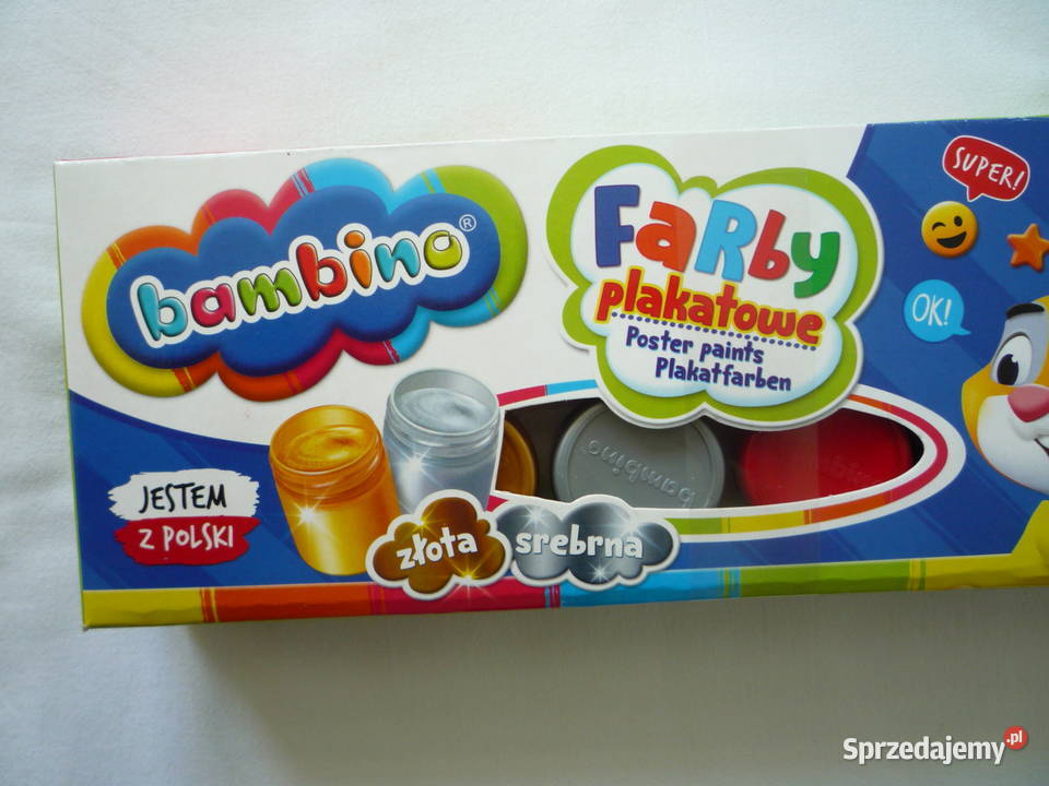 Nowe Bambino Farby plakatowe 20ml 121 Złota zachodniopomorskie Szczecin sprzedam
