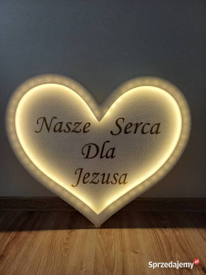 Serce z podświetleniem dekoracja Pierwsza Dobrzyca