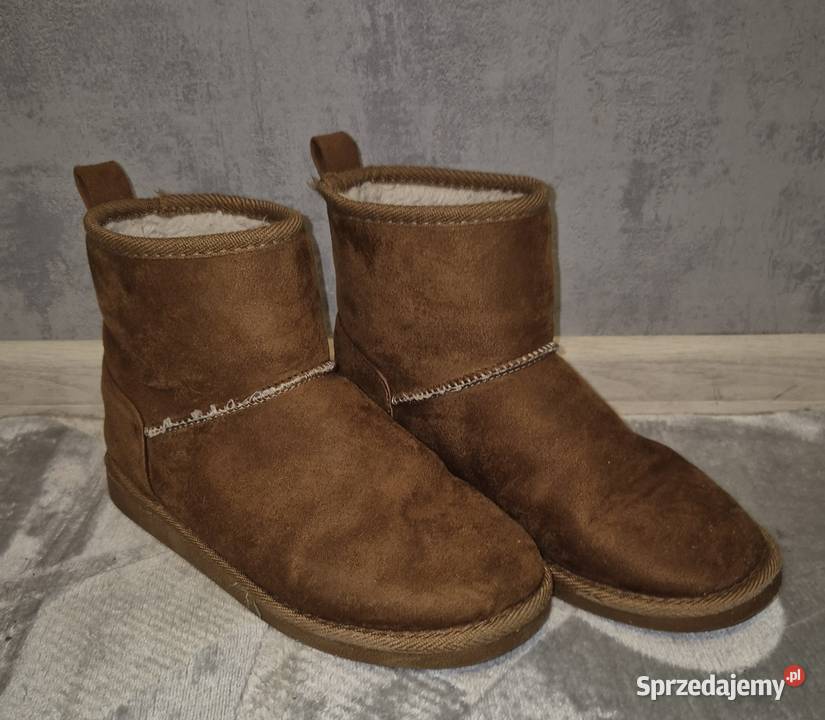 Botki damskie ocieplane zimowe camel 36 Łódź sprzedam