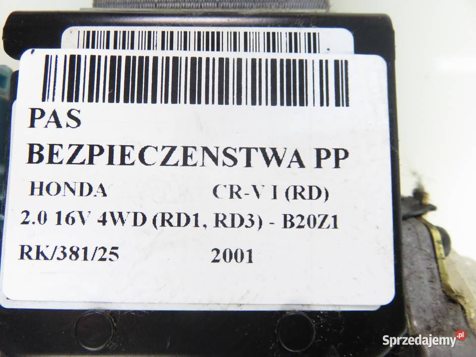 PAS PRAWY PRZEDNI HONDA CRV I NSB087GR18 osobowe