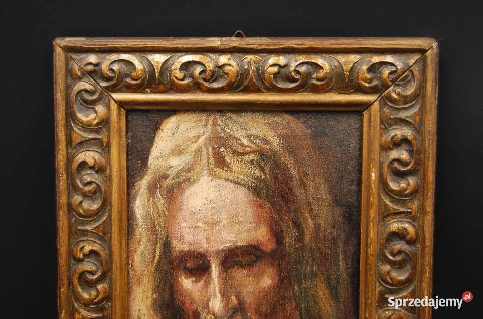 Portret Jezusa wg J MęcinyKrzesza obraz olej Malarstwo Poznań