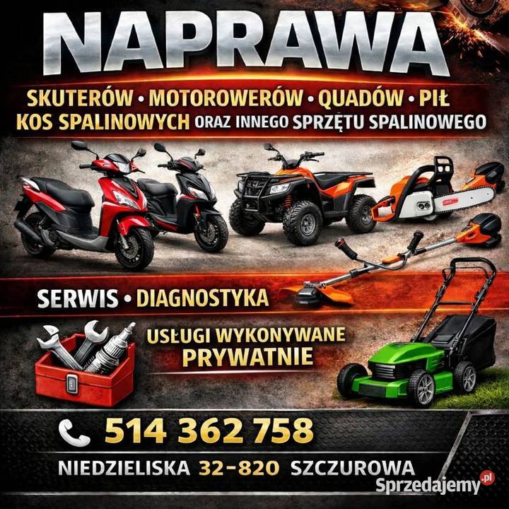 Naprawa Skuterów Motorowerów Pił Kos Spalinowych Brzesko