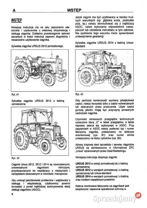 Instrukcja obsługi ursus 2812 3512 3514 Stalowa Wola