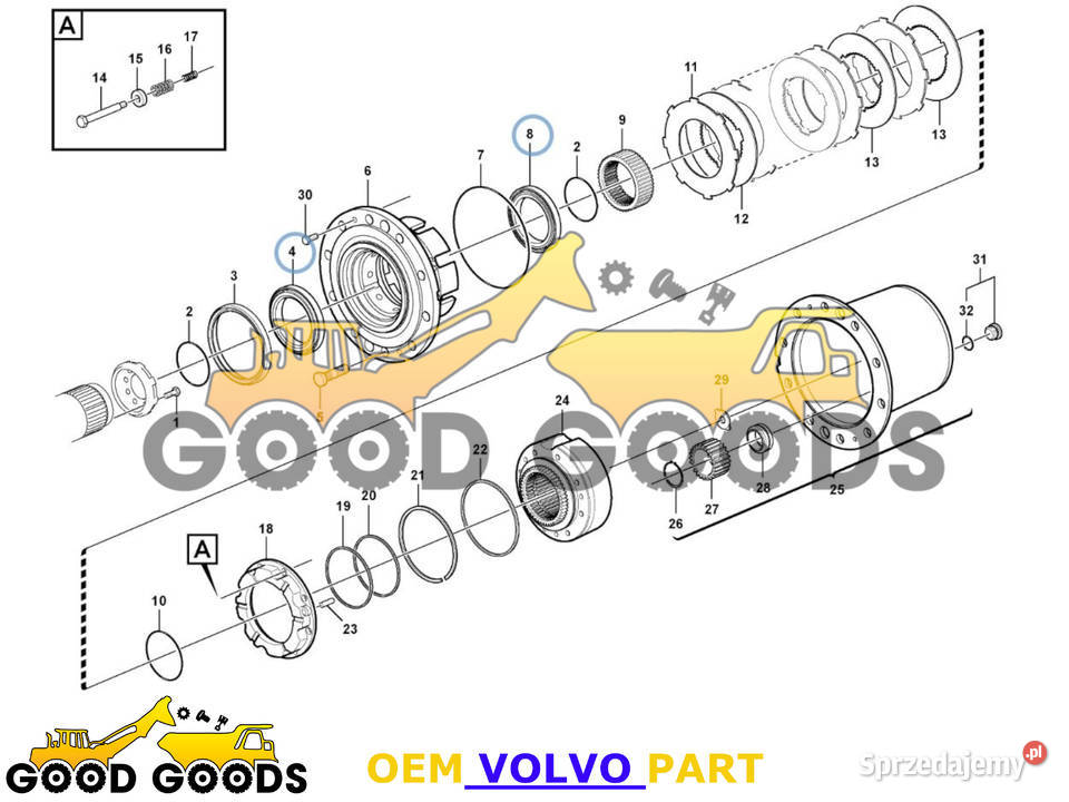 VOLVO ŁOŻYSKO MOSTU PRZÓD 14560265 5227334 OEM 2 mazowieckie Władysławów sprzedam
