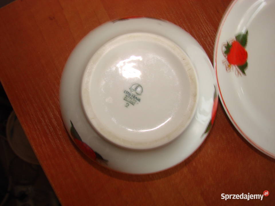 Lubiana Truskawka talerzy bulionówka Pruszcz Gdański