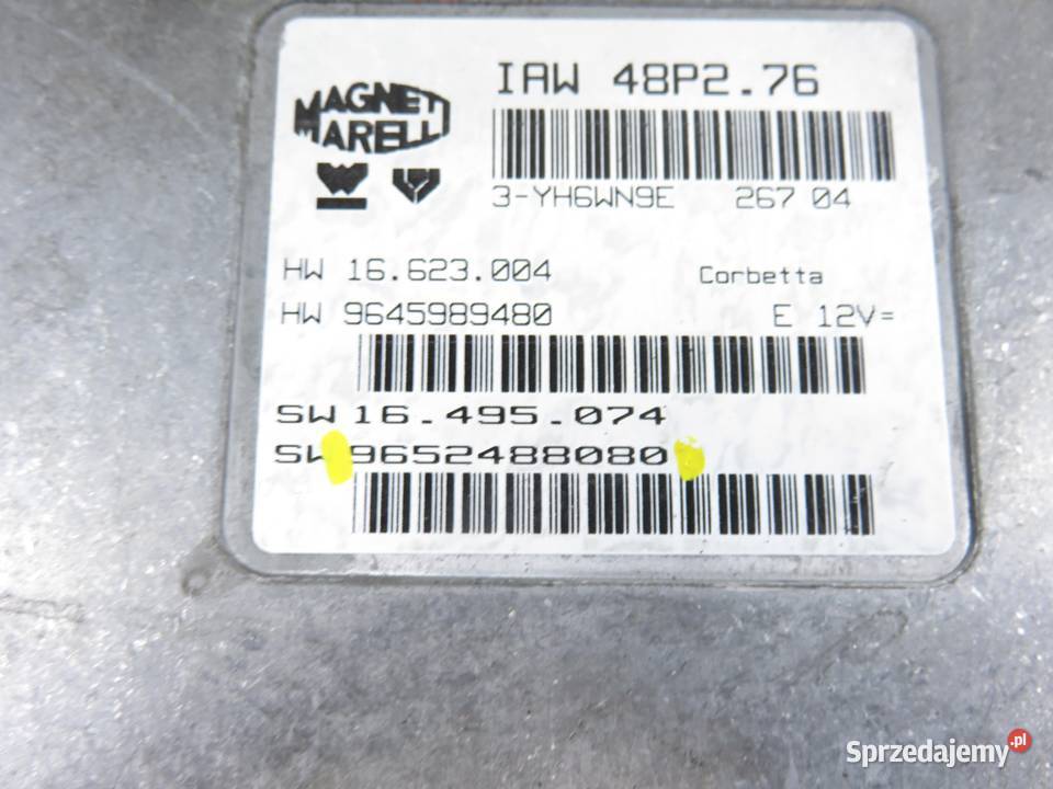 STEROWNIK PEUGEOT 206 11 HFX 9652488080