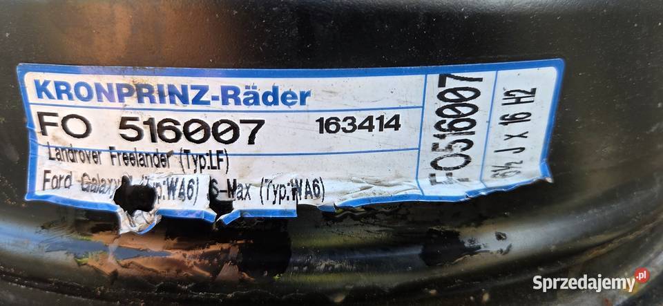 Felgi 16 ford galaxy Ford kujawsko-pomorskie Koronowo