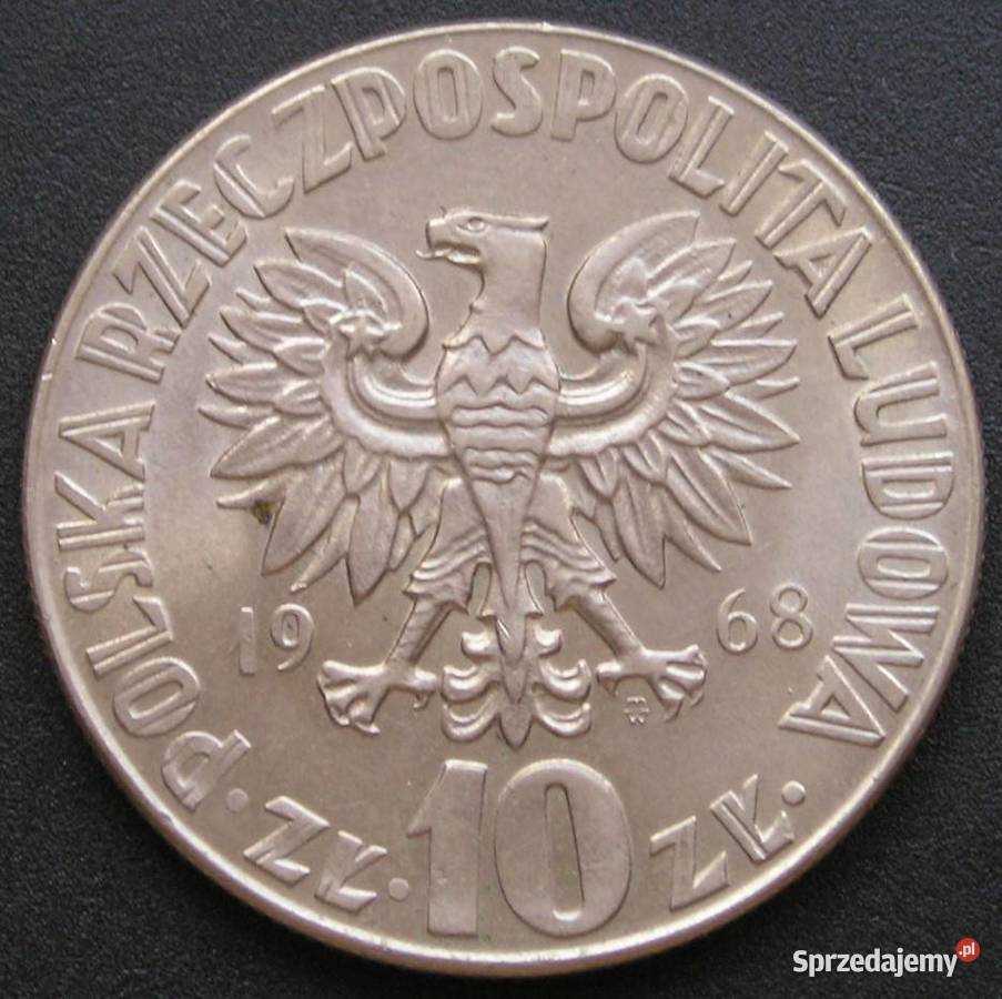 Polska 10 złotych 1968 Mikołaj Kopernik stan 12 Numizmatyka Łódź