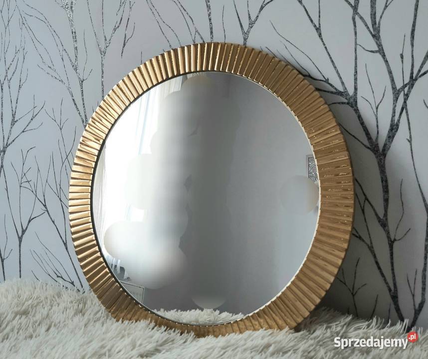 Lustro okrągłe złote 60 70 80 90 złota rama Przemyśl