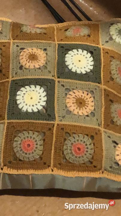 Gotowe jaśki na poduszki z kwadratów Babuni NOWE Antyki, Sztuka, Kolekcje Zegrze